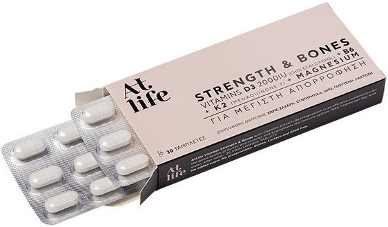 AtLife Strength & Bones D3 2000IU+K2+B6+Magnesium 30tabs