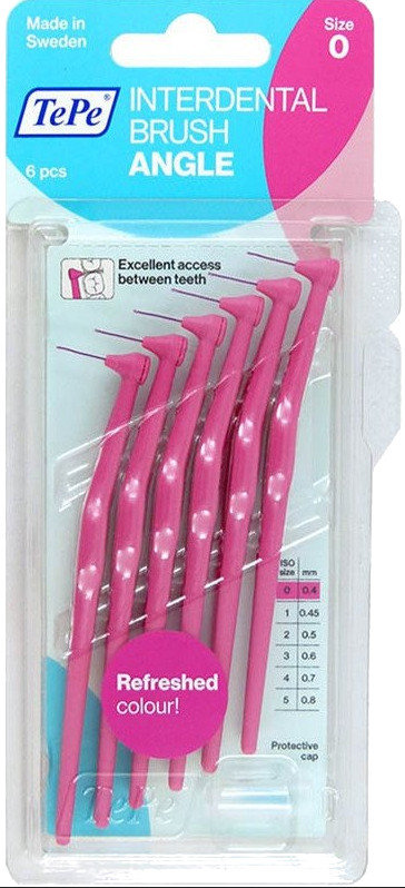 TePe International Brush Angle No0 0.4mm Fuchsia 6τμχ