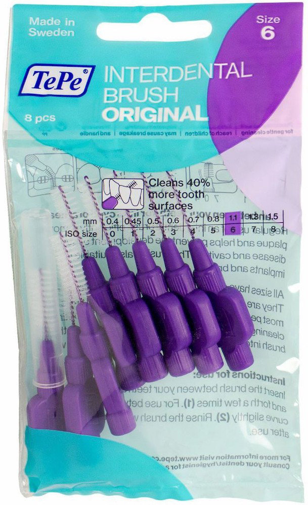 TePe International Brush Original 1.10mm Size 6 Purple 8τμχ