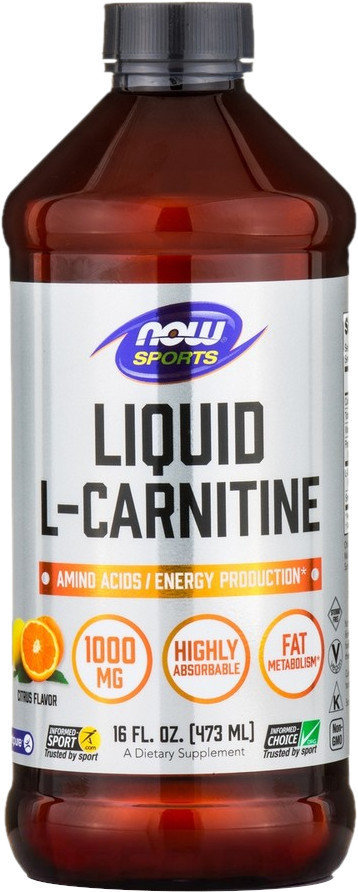 Now Foods L-Carnitine Liquid 1000mg Citrus Flavor 473ml