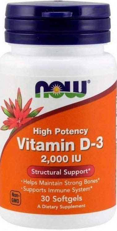 Now Foods Vitamin D3 2000iu 30softgels