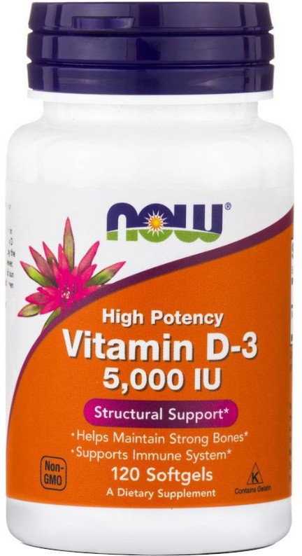 Now Foods Vitamin D3 5000IU 120softgels 