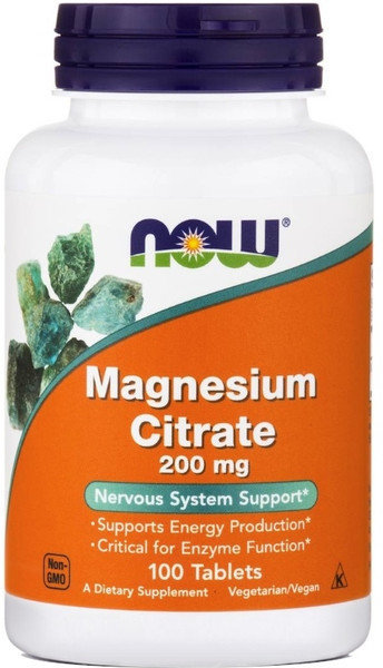 Now Foods Magnesium Citrate 200mg 100tabs