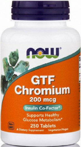 Now Foods GTF Chromium 200mcg Vegeterian 250tabs