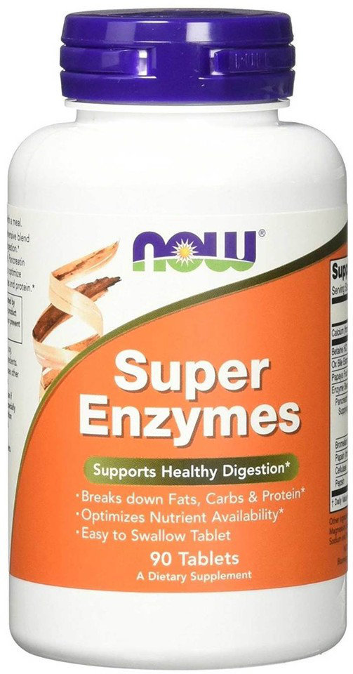 Now Foods Super Enzymes Συμπλήρωμα 90tabs Now Foods Super Enzymes Συμπλήρωμα 90tabs