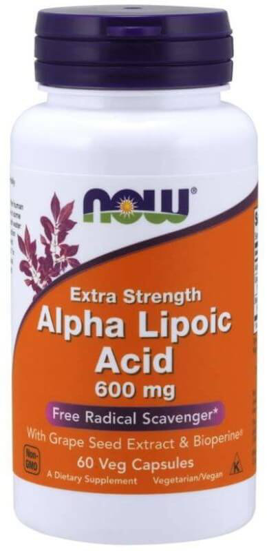 Now Foods Alpha Lipoic Acid Extra Strength 600mg 60vcaps