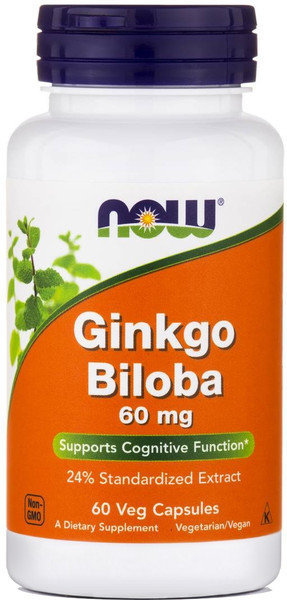 Now Foods Ginkgo Biloba 60mg 60vcaps