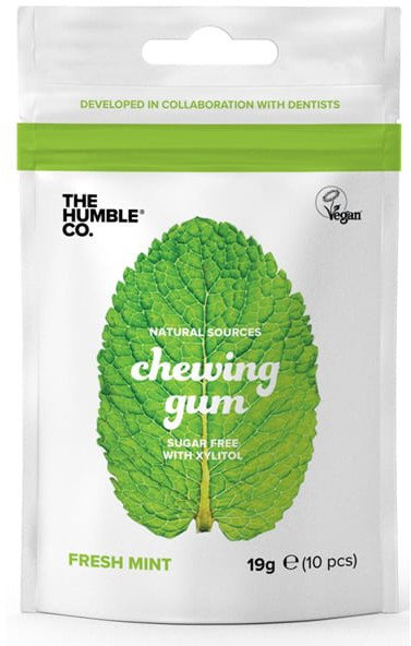 The Humble Co. Natural Chewing Gum Fresh Mint 19gr 10τμχ