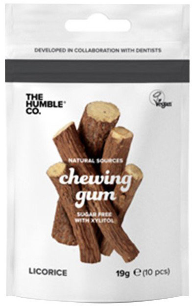 The Humble Co. Natural Chewing Gum Salty Licorice 19gr 10τμχ