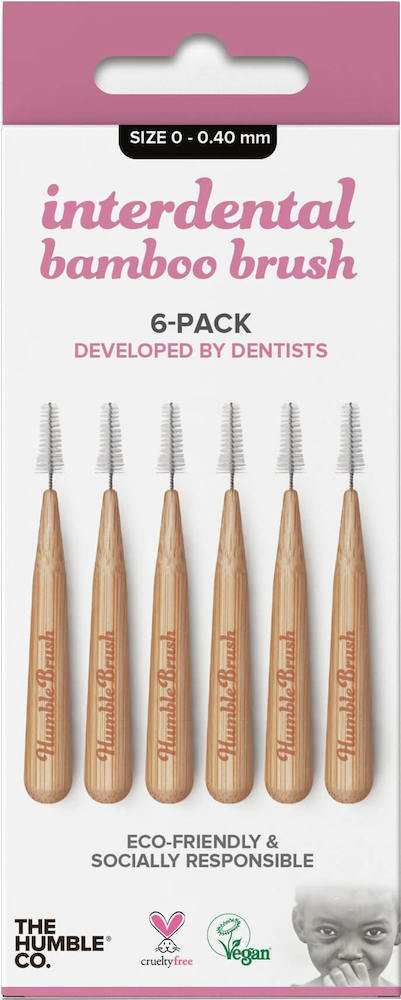 The Humble Co. Interdental Bamboo Brush Size 0-0.40mm 6τμχ