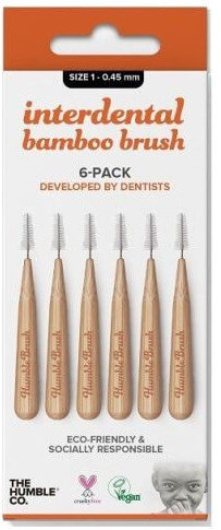 The Humble Co. Interdental Bamboo Brush Size 1-0.45mm 6τμχ