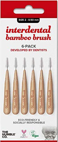 The Humble Co. Interdental Bamboo Brush Size 2-0.50mm 6τμχ