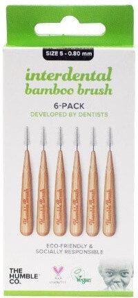The Humble Co. Interdental Bamboo Brush Size 5-0.80mm 6τμχ
