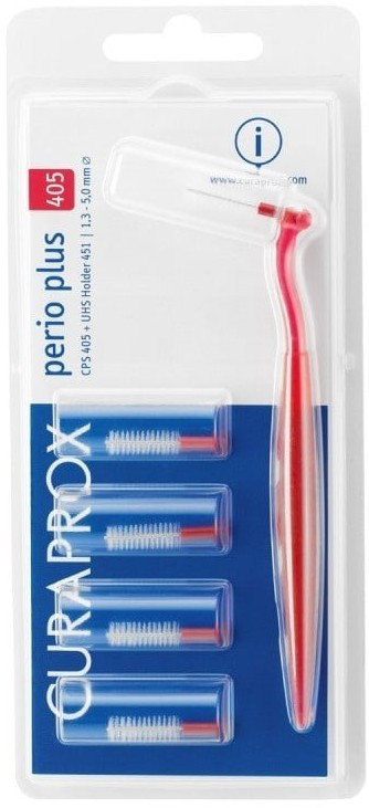 Curaprox CPS 405 Perio Plus Red Μεσοδόντια Με Λαβή 5τμχ