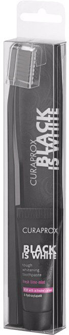 Curaprox Black Is White Toothbrush & Toothpaste Set