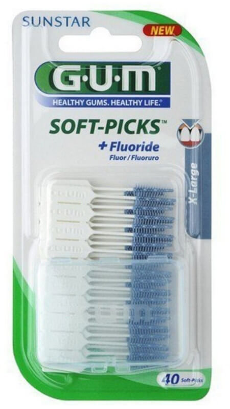 Sunstar Gum Soft Picks 636 Extra Large Fluoride Green 40τμχ