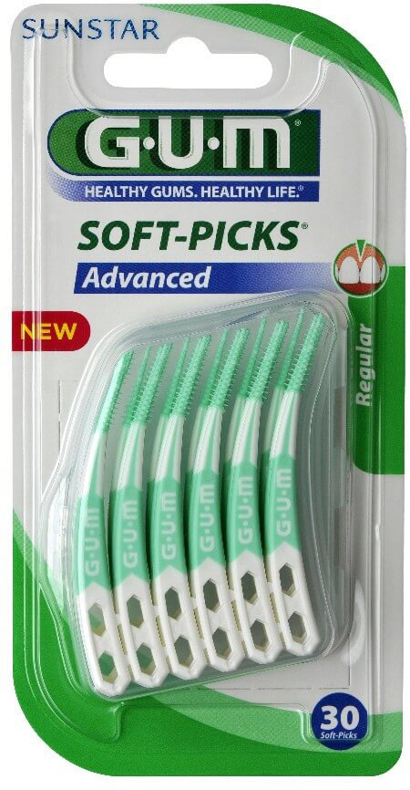 Sunstar Gum 650 Soft Picks Advanced Regural Green 30τμχ