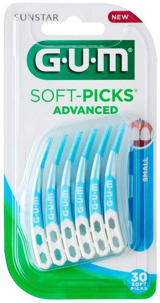 Sunstar Gum 649 Soft Picks Advanced Small Blue 30τμχ