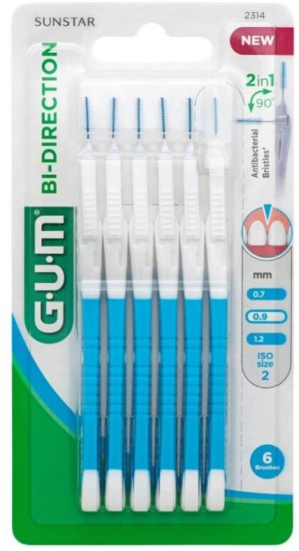 Sunstar Gum Bi-Directional Ultra-Micro Fine 0.9mm Blue 6τμχ