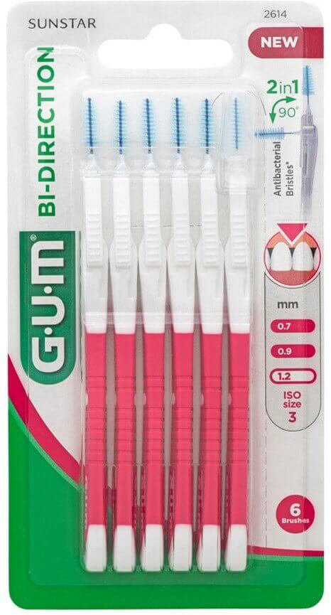 Sunstar Gum Bi-Directional Fine 1,2mm Red 6τμχ Sunstar Gum Bi-Directional Fine 1,2mm Red 6τμχ