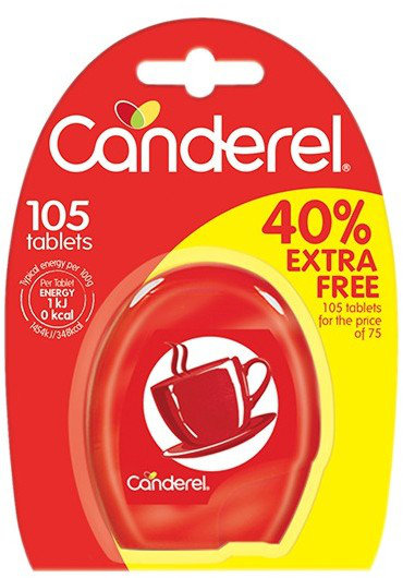Canderel 40% Extra Free Φυσικό Γλυκαντικό 105tabs