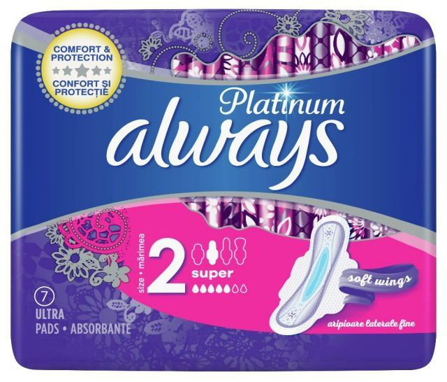 Always Platinum Ultra Super Plus with Wings Size 2 7τμχ