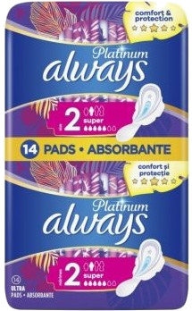Always Platinum Ultra Super Plus No2 Sanitary Napkin 14τμχ