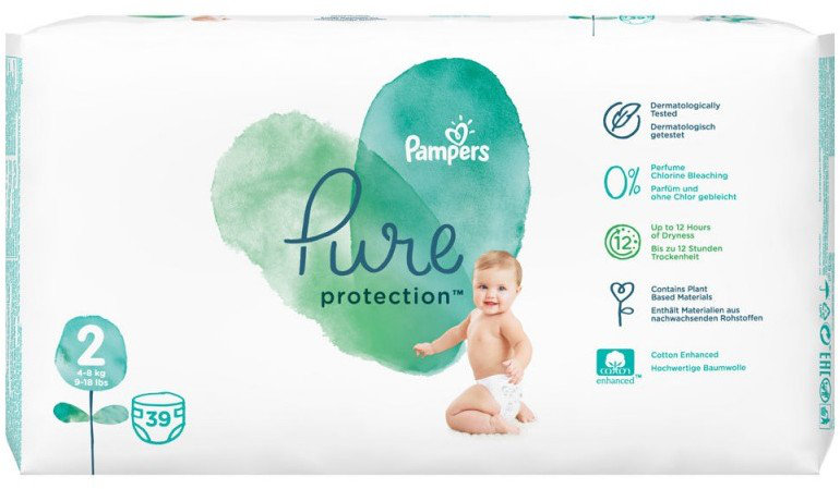 Pampers Pure Protection No2 (4-8kg) 39τμχ