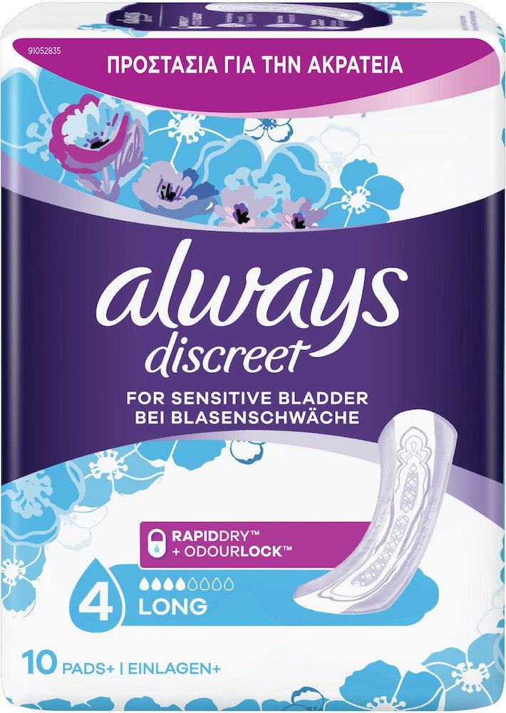 Always Discreet Pads for Sensitive Bladder Long Νo4 10τμχ
