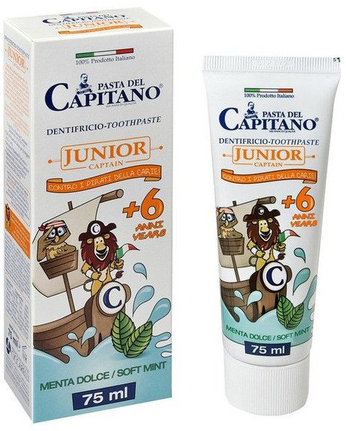 Pasta Del Capitano Junior Toothpaste 6+ Years Soft Mint 75ml