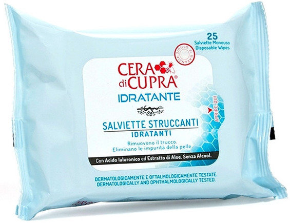 Cera di Cupra Makeup Remover Moisturizing Wipes 25τμχ