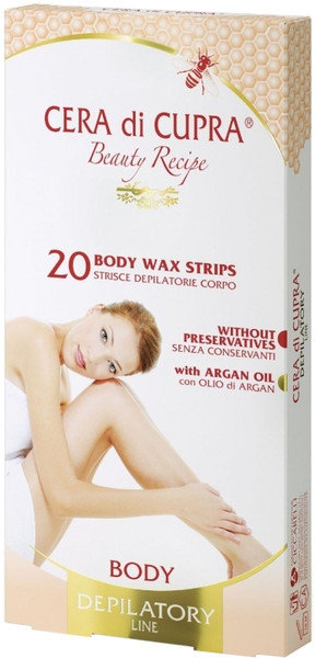 Cera Di Cupra Body Wax Strips with Argan Oil 20τμχ