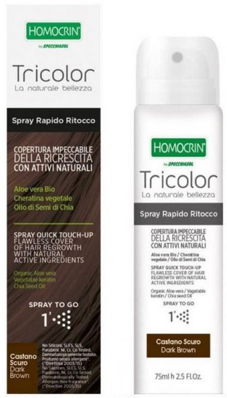 Homocrin Tricolor Spray Quick Touch Up Dark Brown 75ml