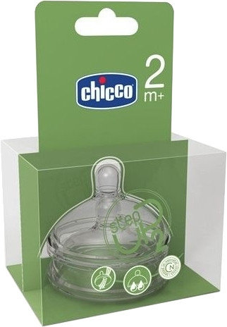 Chicco Step Up 2 Medium Flow Silicone Nipples 2m+ 2τμχ