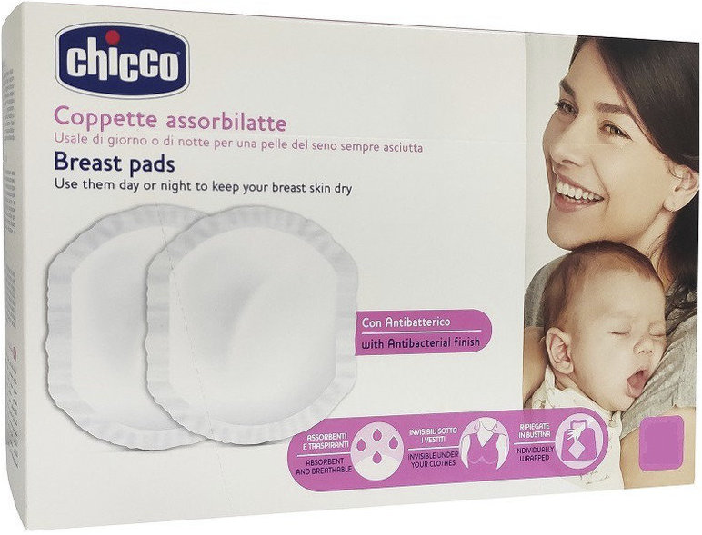 Chicco Antibacterial Breast Pads 30τμχ Chicco Antibacterial Breast Pads 30τμχ