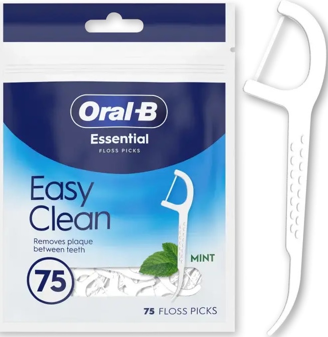 Oral-B Easy Clean Essential Floss Picks 75τμχ
