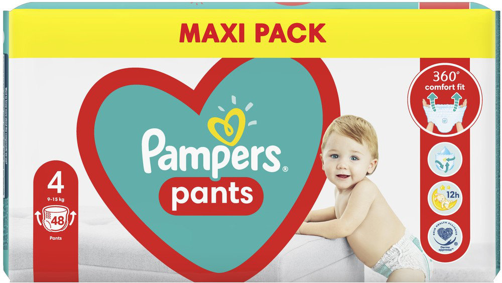 Pampers Maxi Pack Pants No4 9-15kg 48τμχ