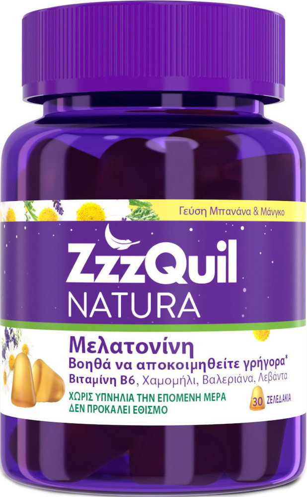 ZzzQuil Natura Melatonin Against Insomnia Mango Banana 30jel