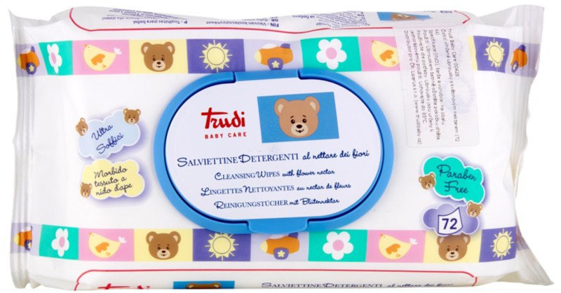 Trudi Cotton Cleansing Wipes with Flower Nectar 72τμχ