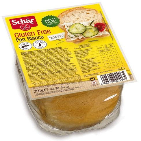 Schär Pan Blanco White Sliced Bread Gluten Free 250gr