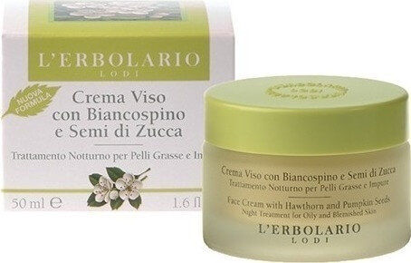 L' Erbolario Night Cream Hawthorn & Pumpkin Seeds Oily 50ml