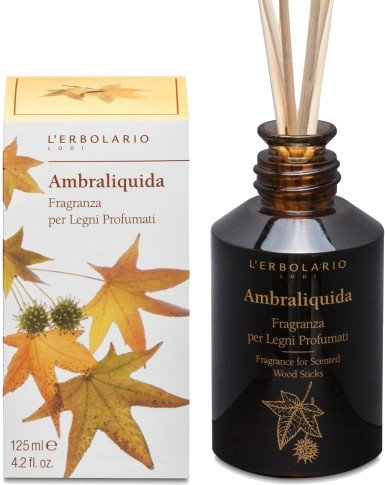 L'erbolario Ambraliquida Fragrance Scented Wood Sticks 125ml