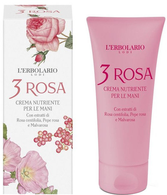 L'Erbolario 3 Rosa Nourishing Hand Cream 75ml