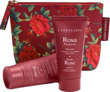 L'Erbolario Purple Rose Bath Gel 75ml & Body Cream 75ml