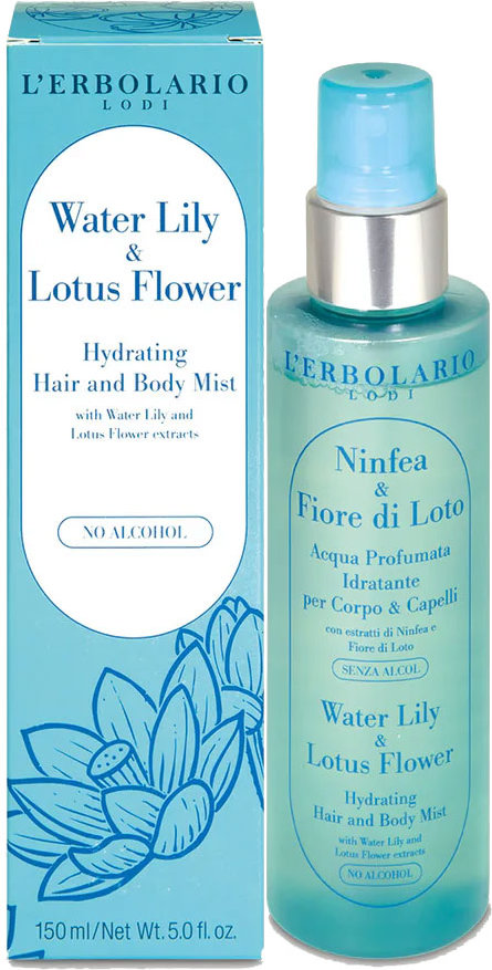 L'Erbolario Water Lily & Lotus Flower Hair & Body Mist 150ml
