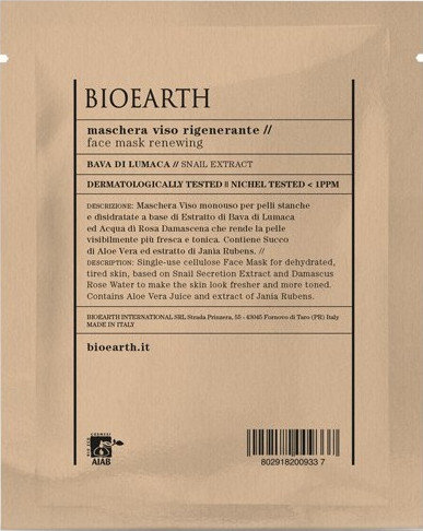 Bioearth Renewing Snail Extract Face Mask 15ml
