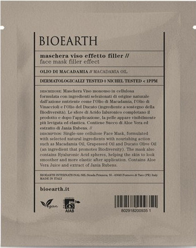 Bioearth Filler Effect Face Mask 15ml