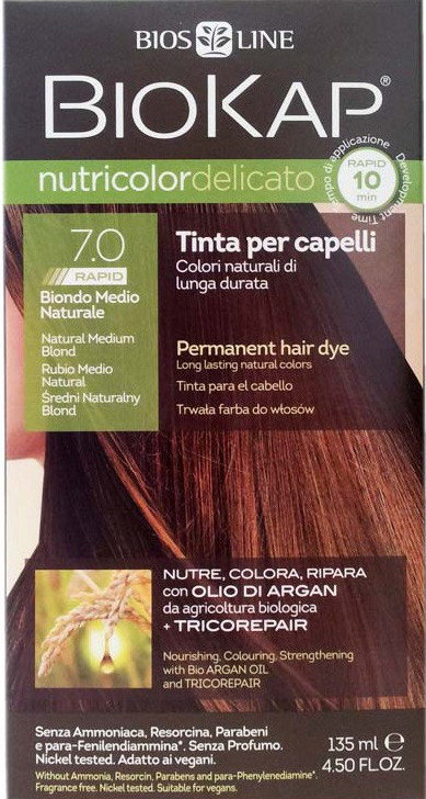 Biokap Nutricolor Delicato Rapid 7.0 135ml