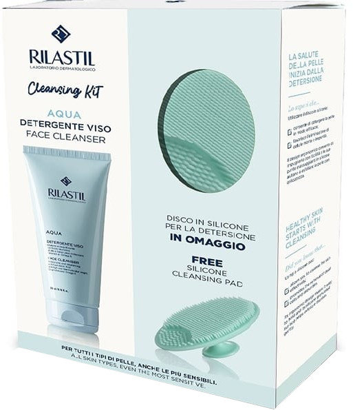Rilastil Aqua Cleansing 200ml & Silicone Cleansing Pad