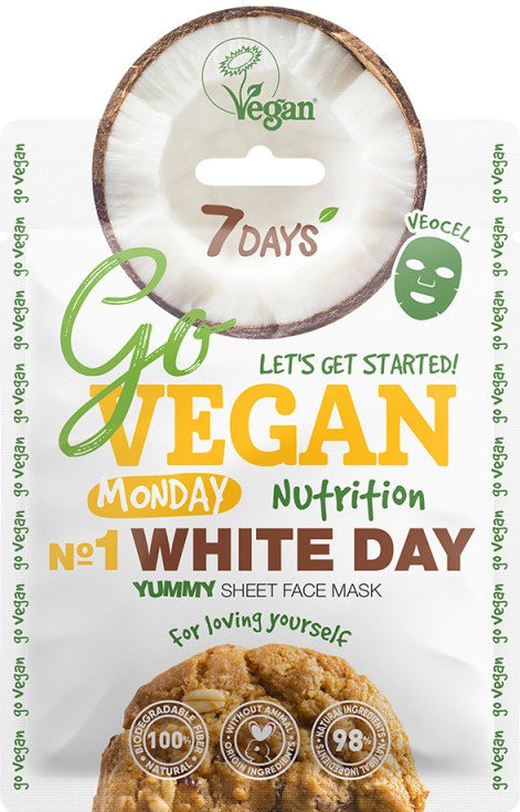 7DAYS GoVegan Sheet Mask White Day 25gr
